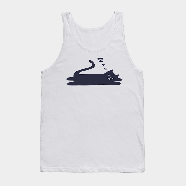 Sleepy Kitty Tank Top by HiPolly